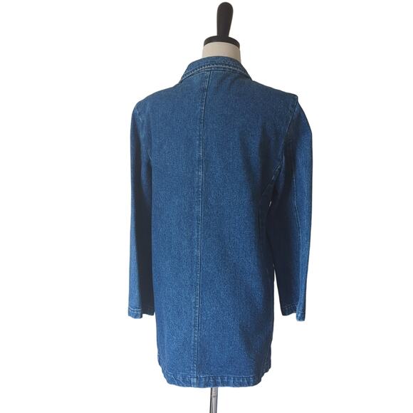 Vintage Eddie Bauer Oversize Denim Barn Coat Womens Small Y2K Field Coat Ranch - Picture 2 of 5
